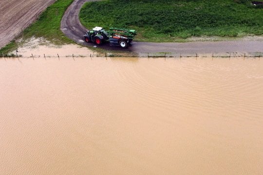 フランダースでは大量の肥沃な土壌が流失している