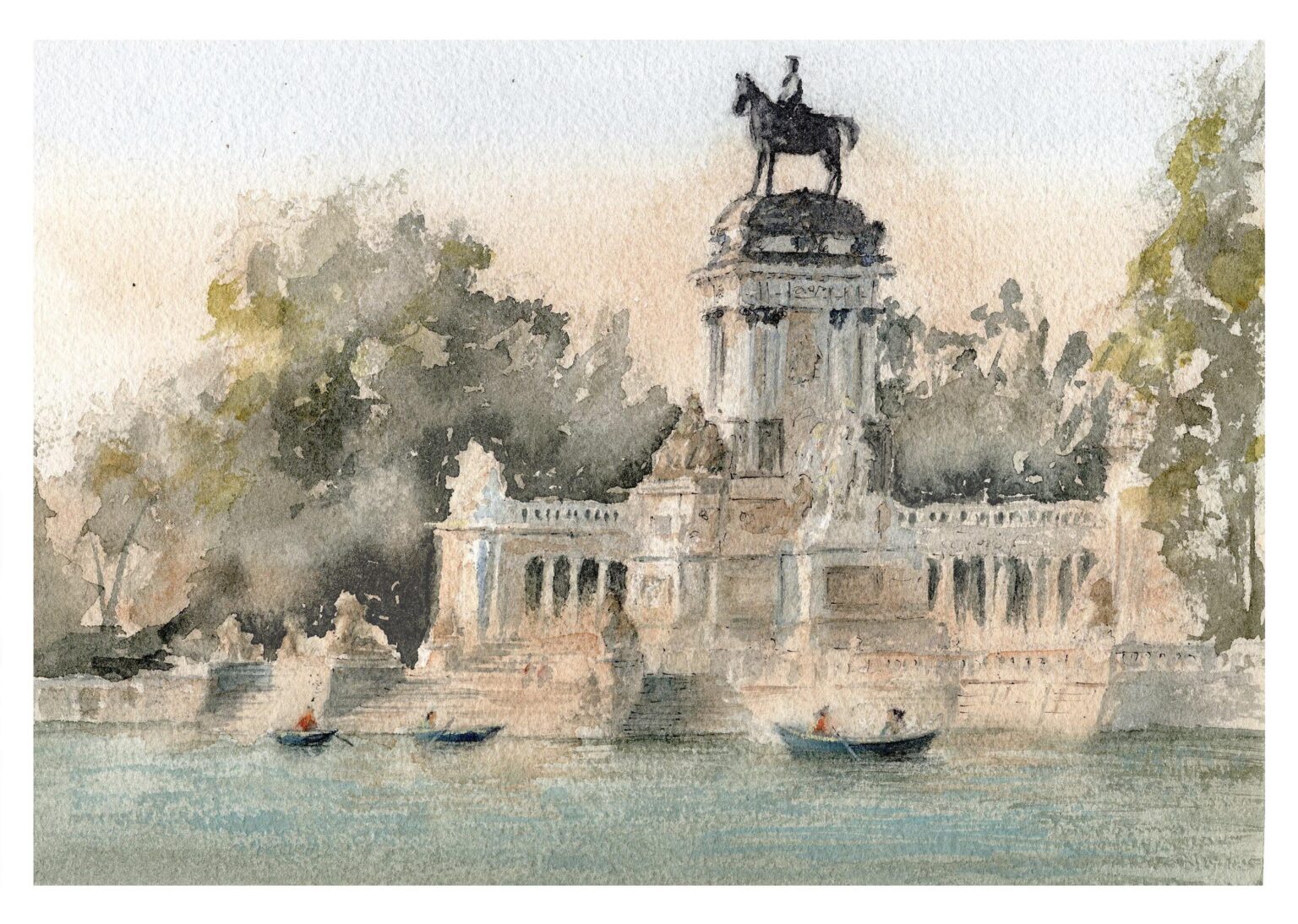 レティーロ公園（水彩）