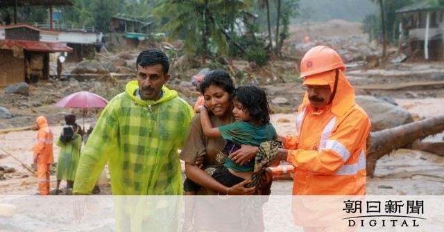 インド南部で地滑り、100人超死亡か 橋が崩落、孤立した集落も