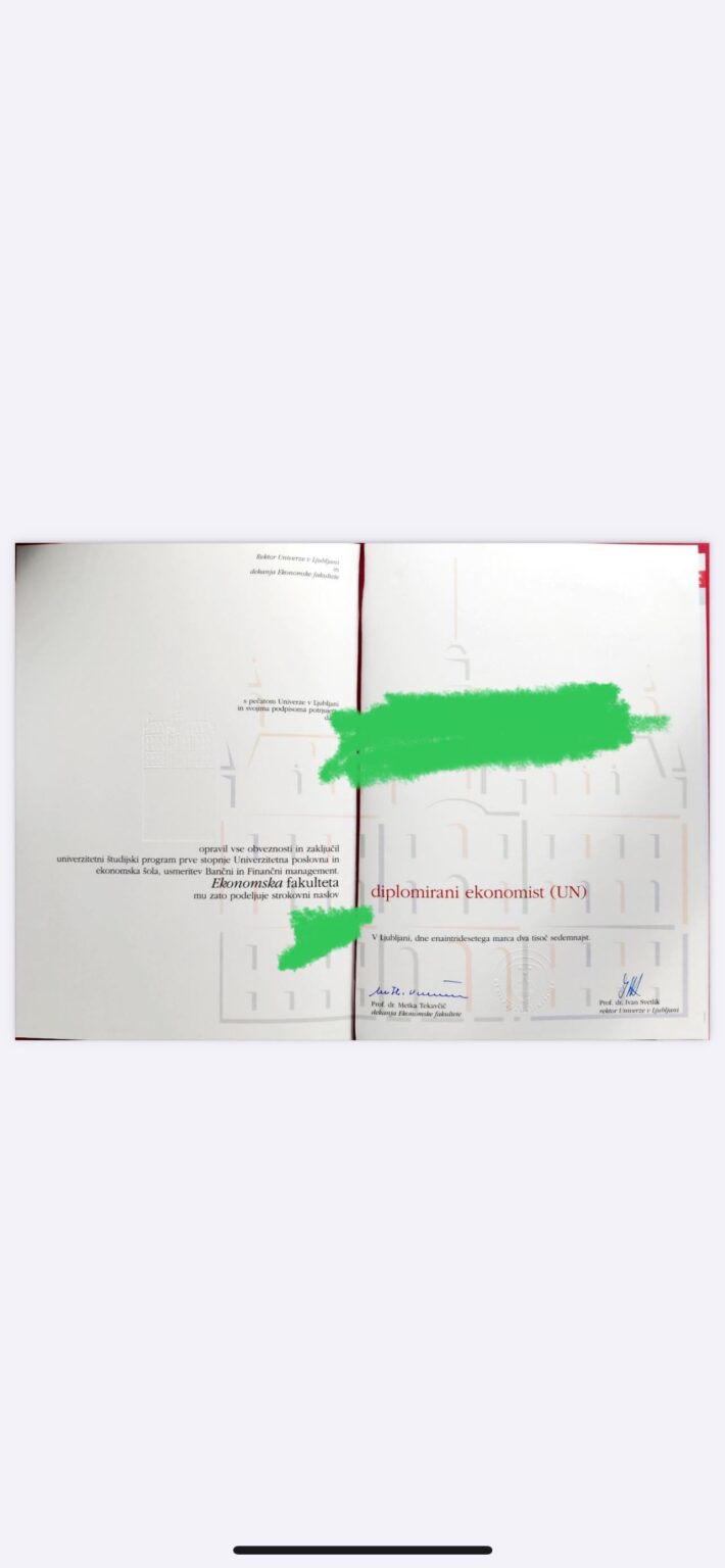 卒業証書の翻訳