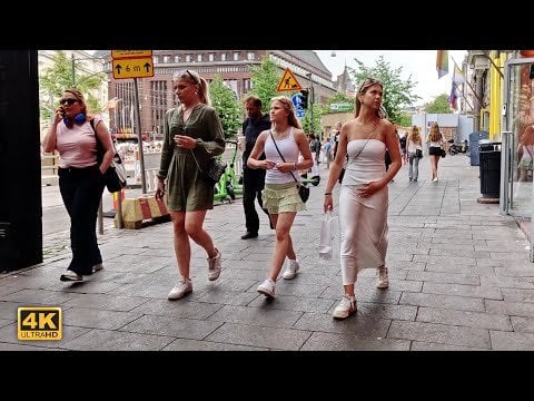 ヘルシンキ市内中心部での 3 時間の夏の散歩 2024 - 美しい街!
