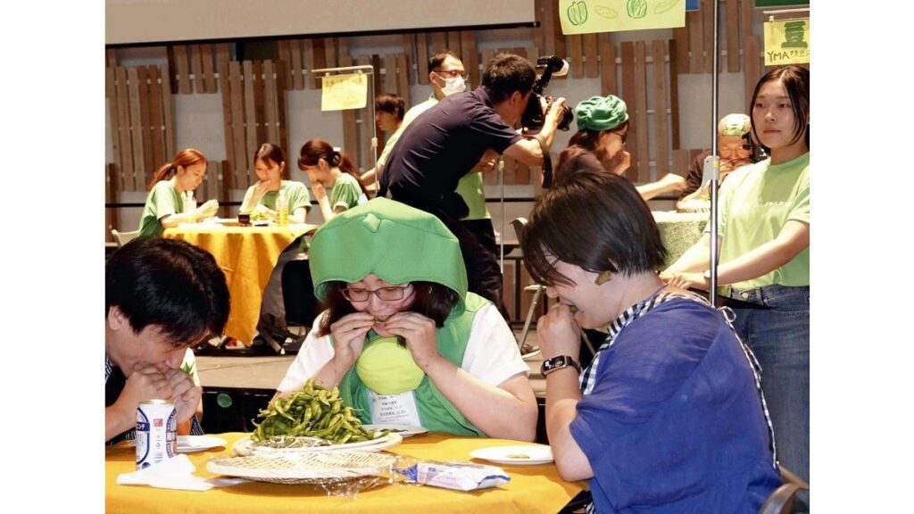「世界えだまめ早食い選手権」長岡で開催、１００秒で「美しく」「たくさん」食べられるか競う…粒を落とすと不利に