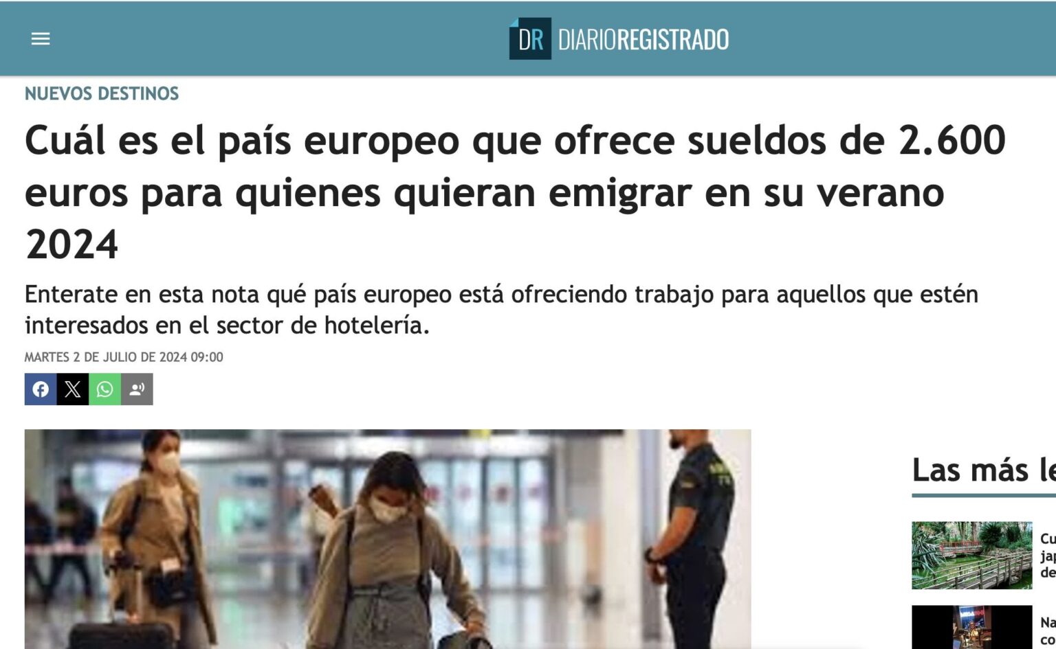 アルゼンチンのメディアは、アンドラが夏にホテル業界で月給2,600ユーロの仕事を提供していると発表した