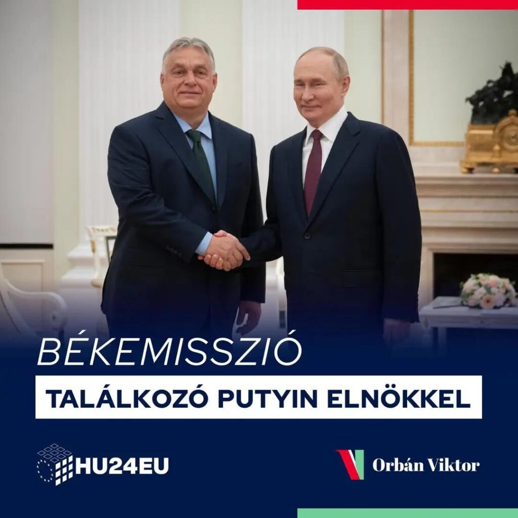 オルバン氏は現在モスクワに滞在し、プーチン氏と交渉している。