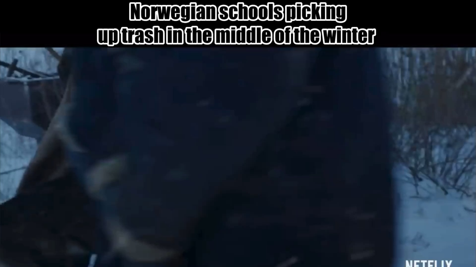 ノルウェーの学校が真冬にゴミ拾い