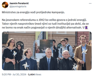 エネルギー省は反原発キャンペーンを主導している - ジャスミン・フェラトヴィッチ