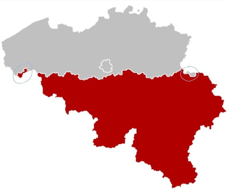 フラマン語圏とワロン語圏の飛び地では何が起こっているのでしょうか?