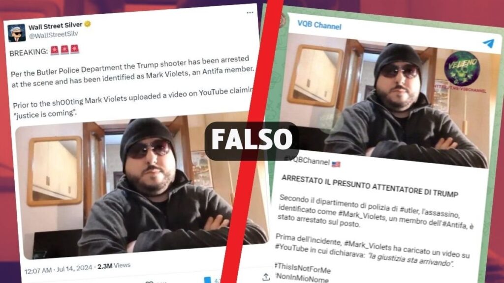 イタリア人ジャーナリスト、マルコ・ヴィオ​​リ氏がドナルド・トランプ氏襲撃犯「マーク・ヴァイオレッツ」に成り済ました