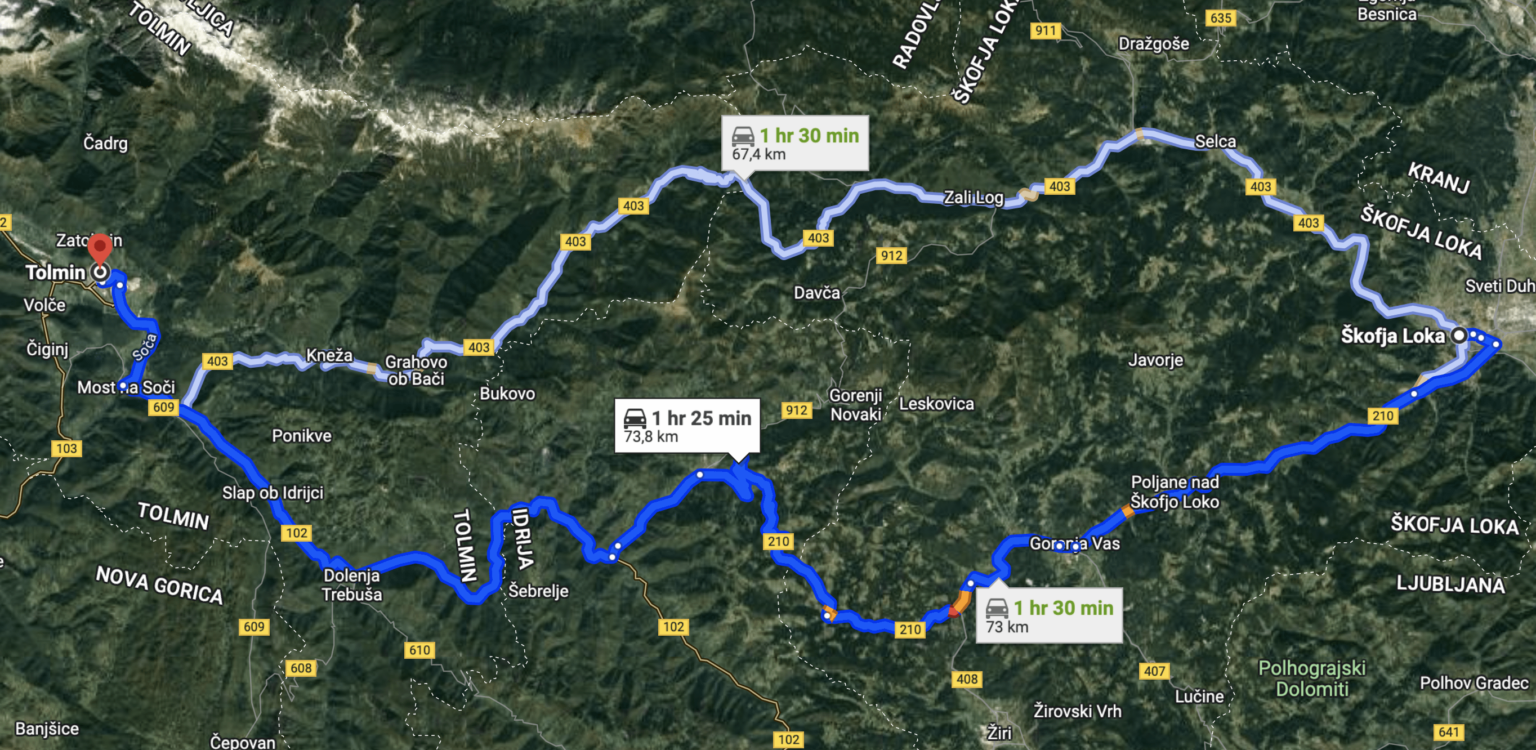 彼女と私はトールミンへ（車で）旅行に行く予定です。 この 2 つのルートのうち、より美しいルートをお勧めしますか?