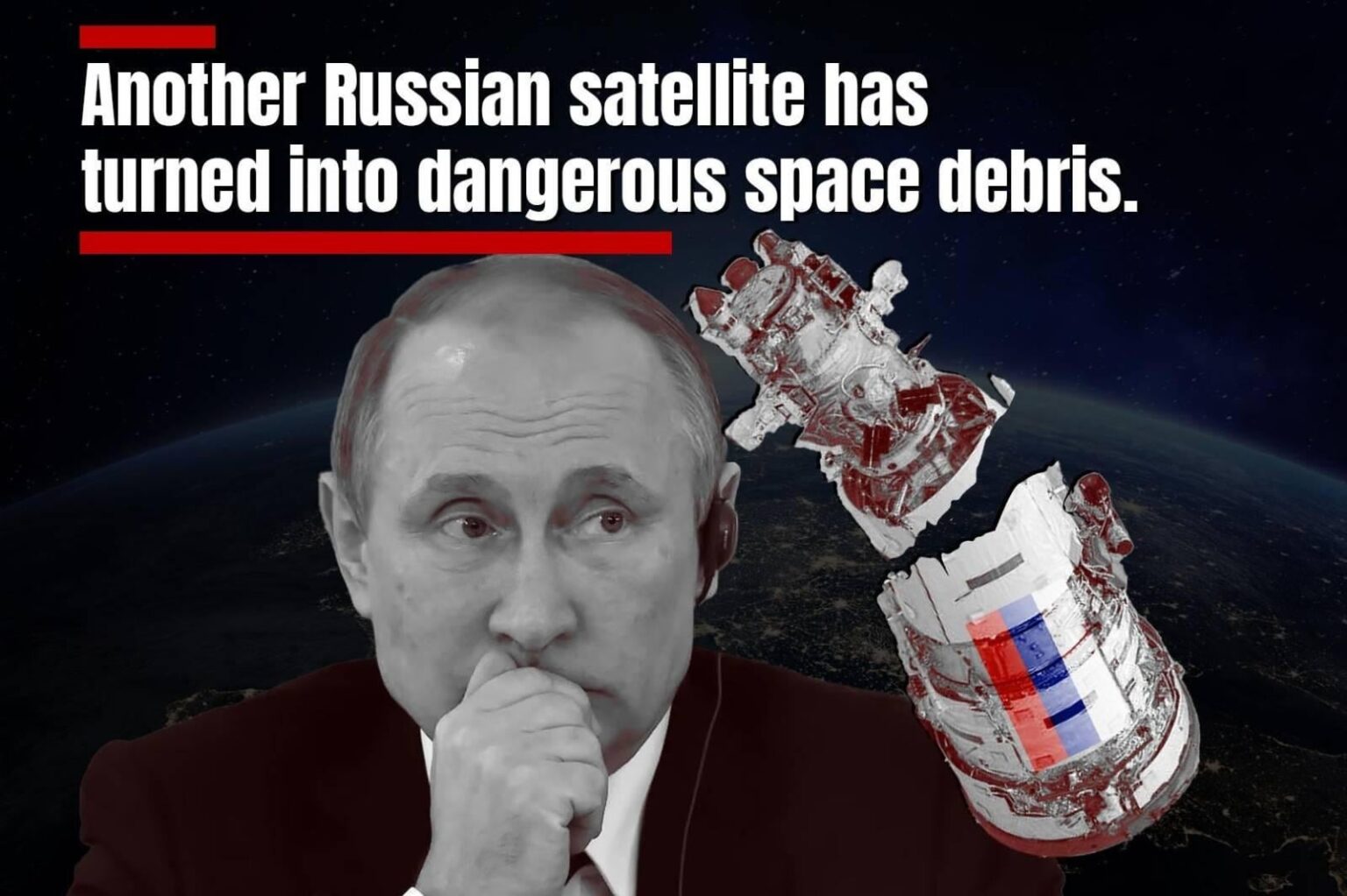ロシアの衛星「Resurs-P1」は、ロシア人の無責任さのせいで軌道上でバラバラにされました。6トン以上の残骸が残され、ISSとスターライナーを脅かしています。ロシア人の宇宙でのあらゆる行動を禁止し、彼らを裁きを受けさせる必要があります。
