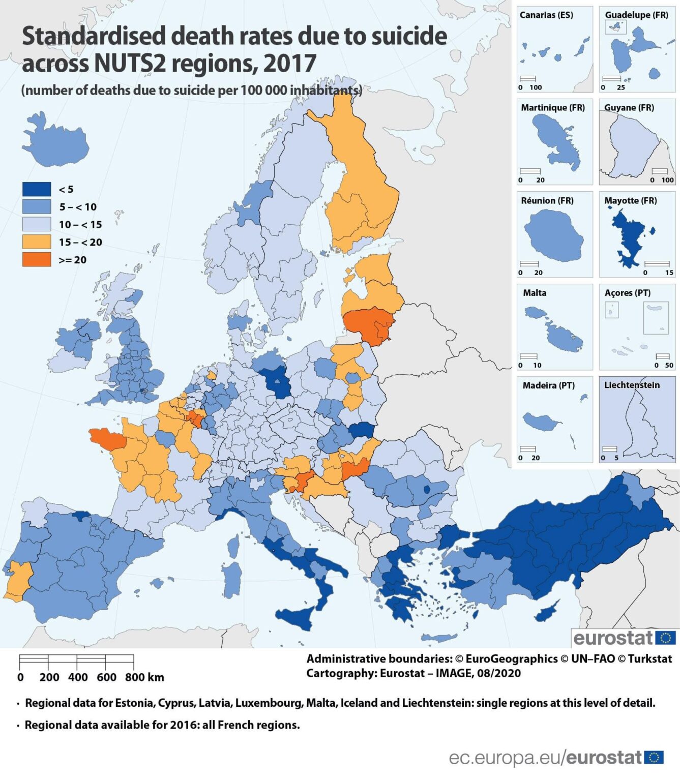 EU における自殺 - ユーロスタット最新データ 2017