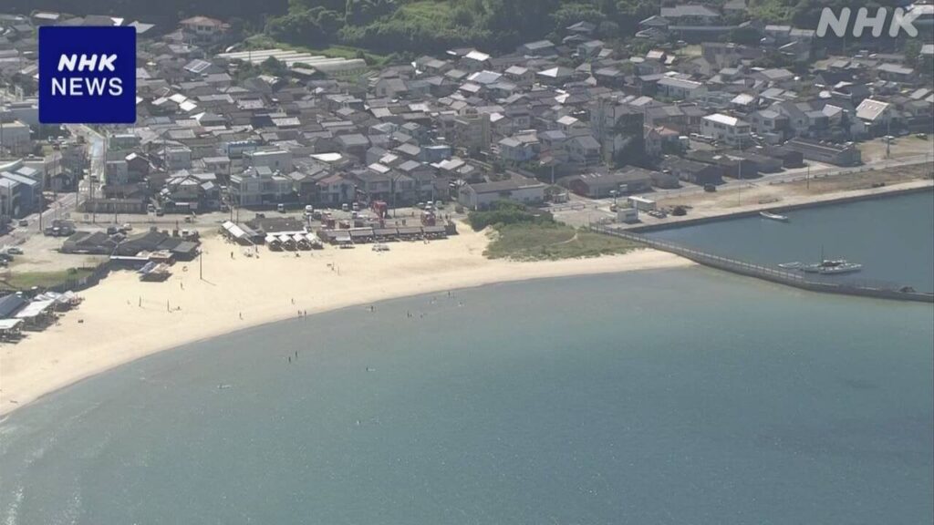 福岡 志賀島の海水浴場で3人流される 男の子が意識不明