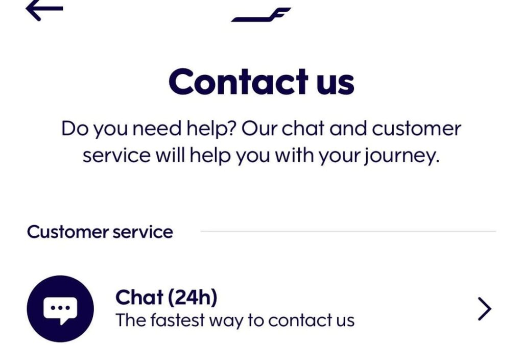 フィンエアーに連絡が取れない。