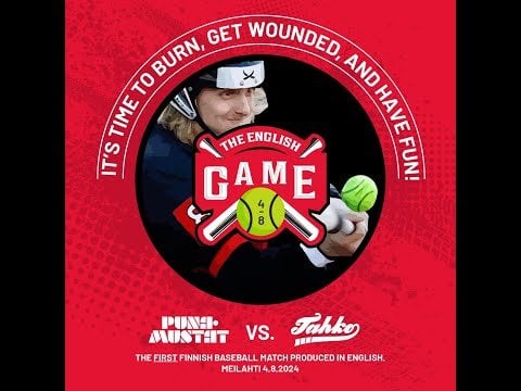 Pesäpallo（フィンランド野球）の試合が英語解説付きで YouTube でライブ配信されます。試合はまもなく始まります。
