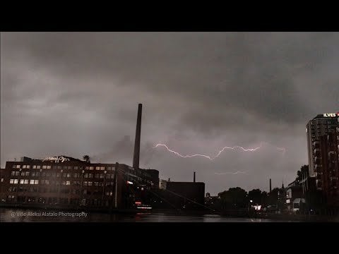 2024年8月30日 激しい雷雨がタンペレに到来