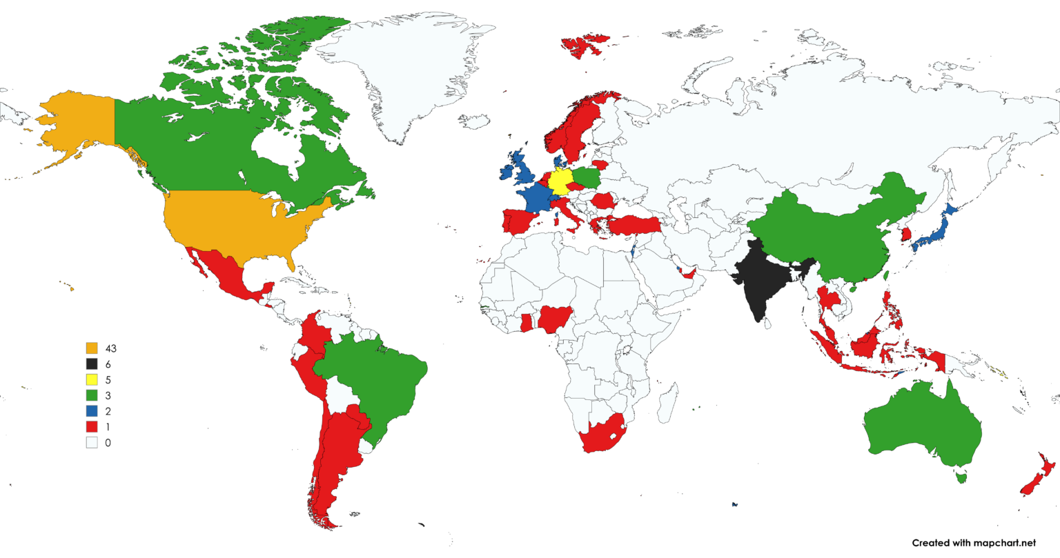Google オフィスが最も多い国 (ヨーロッパで 2 位!!!)
