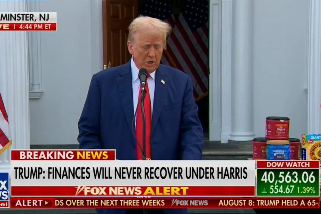 トランプ氏はハリス氏が勝利すれば1929年のような暴落が起こると警告、フォックスニュースの株価指数は過去最高値に近い水準を示している