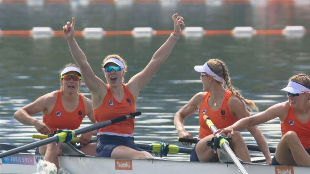 パリでオランダ人2人目のボート競技金メダル：スリリングなレースの末ベストなしの女子4人目