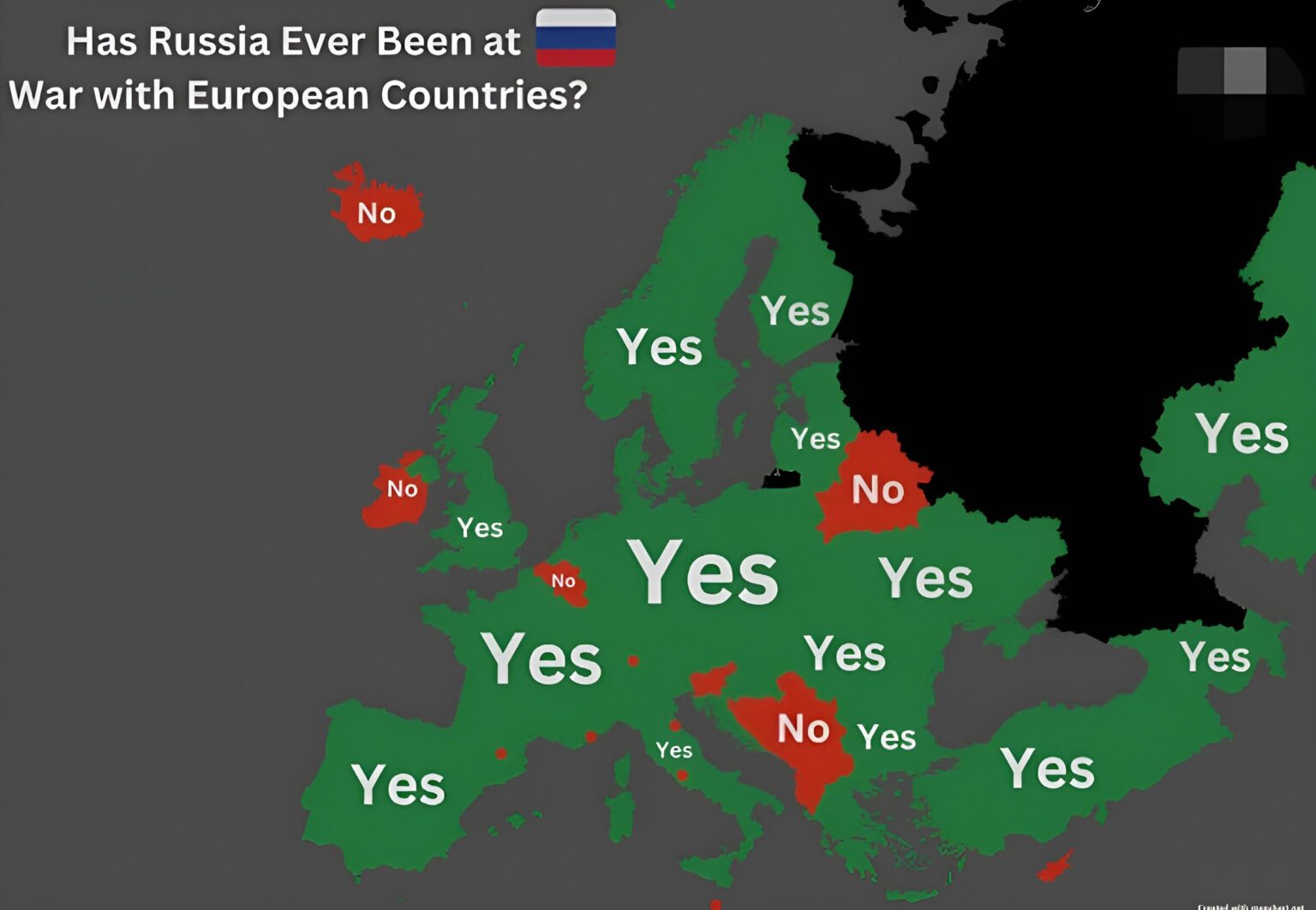 ロシアはあなたの国と戦争したことがありますか?