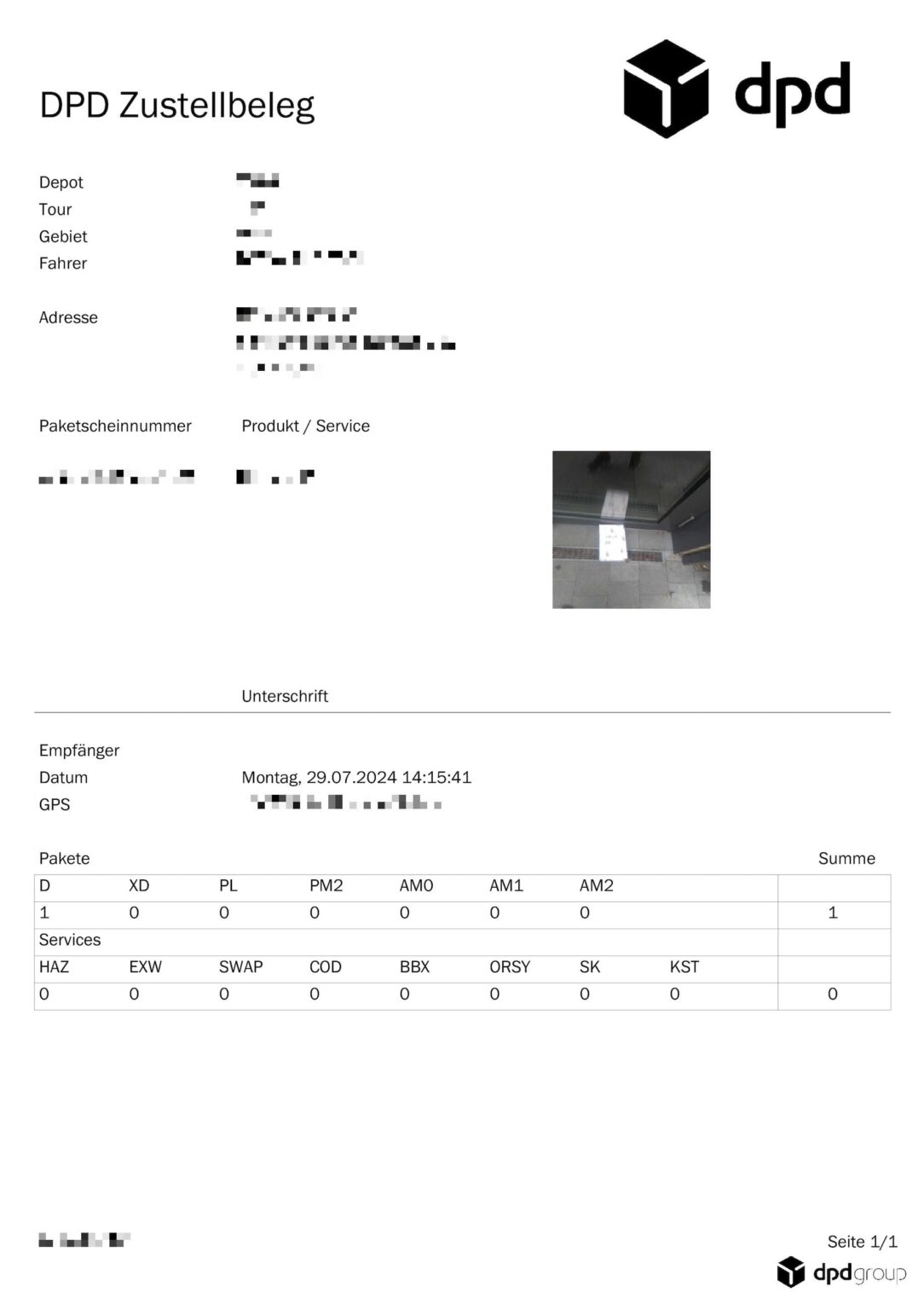 549.65 スイスフラン相当の DPD の荷物が玄関の外から盗まれました。InterDiscount と DPD は責任を負わないと主張しています。どうしたらいいでしょうか?