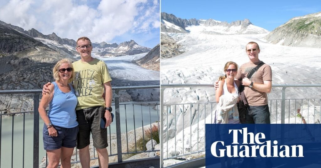 「泣いてしまった」：15年の間隔を置いて撮影された写真が、溶けつつあるスイスの氷河を映し出す