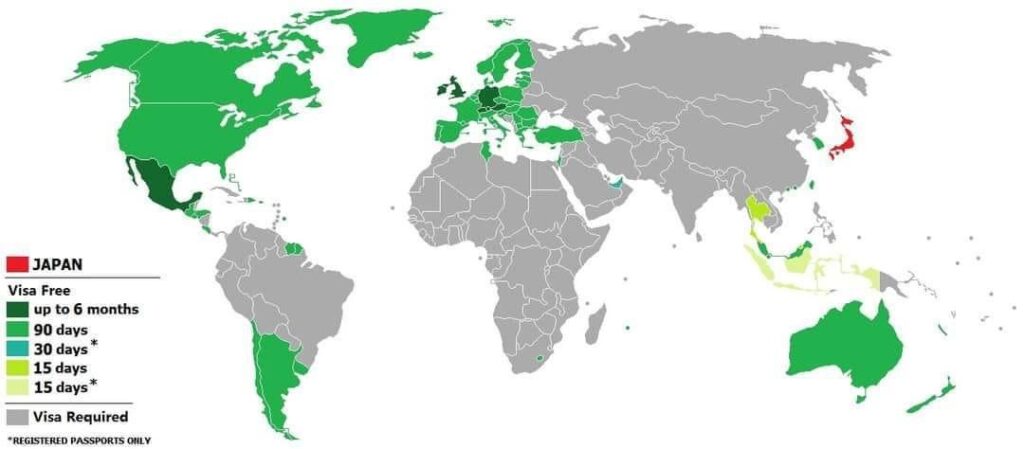 ビザなしで日本に滞在できる期間はどのくらいですか？