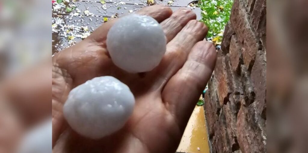 公国のいくつかの地域で激しい雹が降った