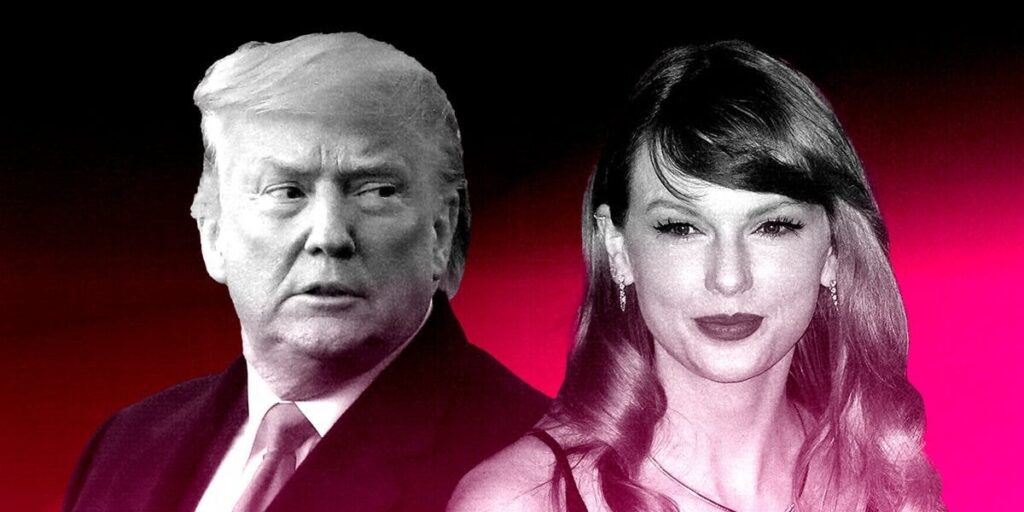 ドナルド・トランプがテイラー・スウィフトの偽写真と思われる写真をシェア、スウィフトファンは激怒