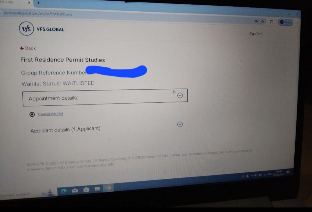 VFS の Web サイトにこれが表示されていますが、予約を取るまでにどのくらい時間がかかりますか?