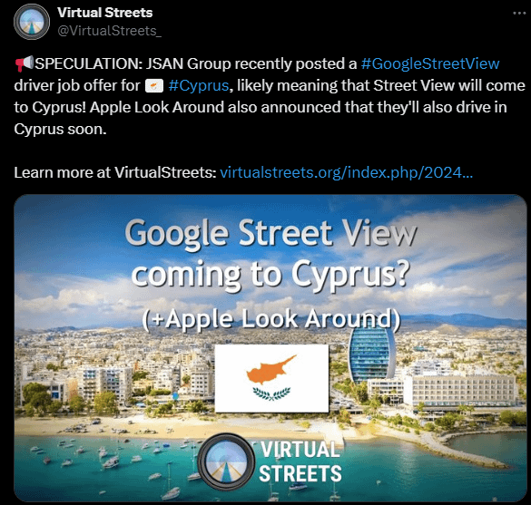 AppleとGoogle両社がストリートビューをキプロスに導入？