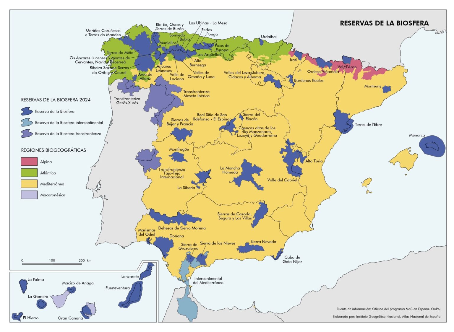 スペインの生物圏保護区 (2024)