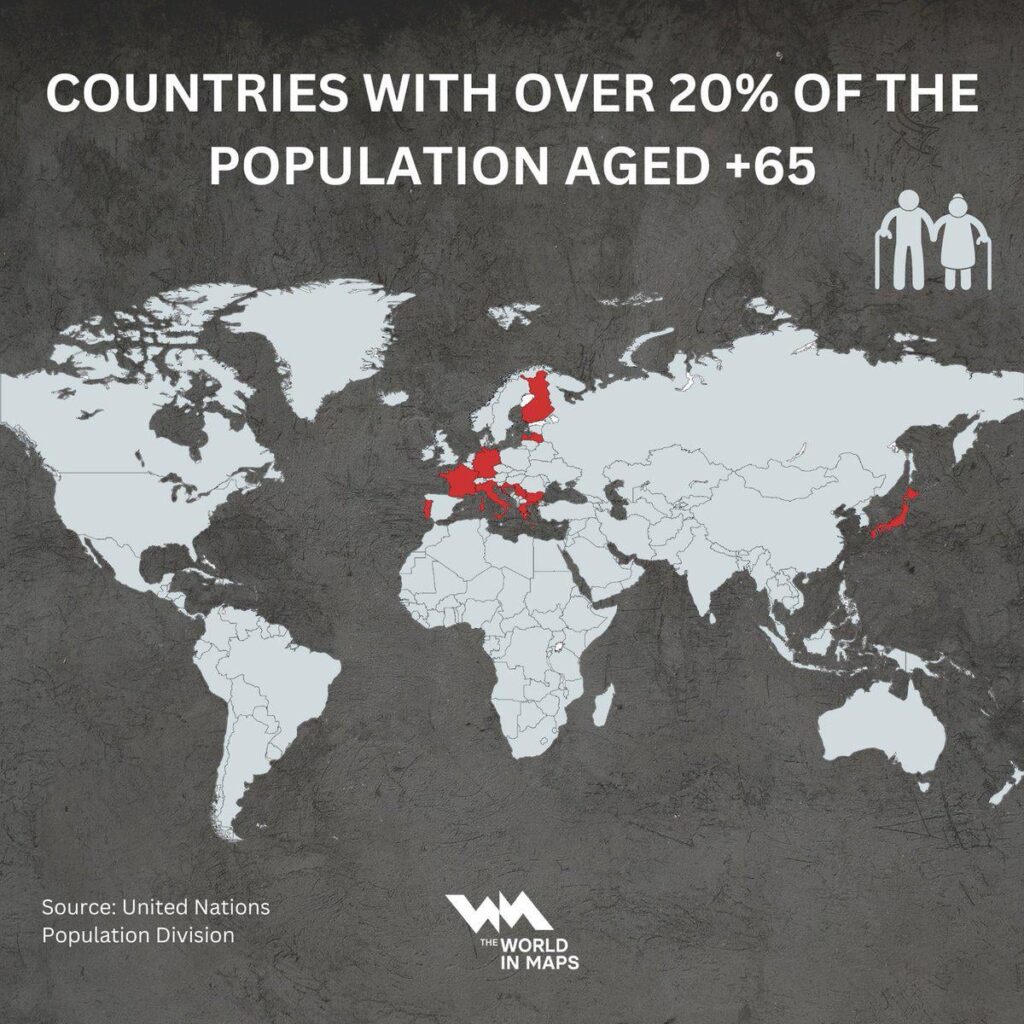 65歳以上の人口が20%を超える国