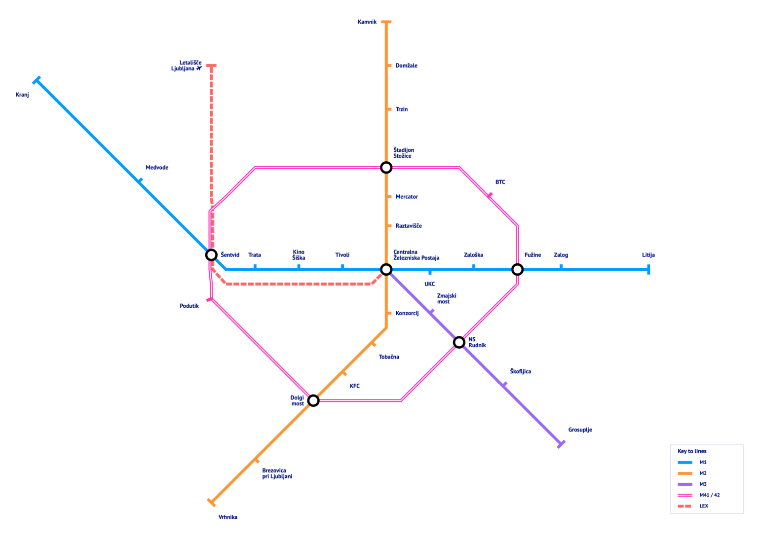 別の LJ メトロの地図