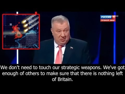 ロシアのプロパガンダ：英国を消滅させることは西側諸国を脅迫して屈服させることになる