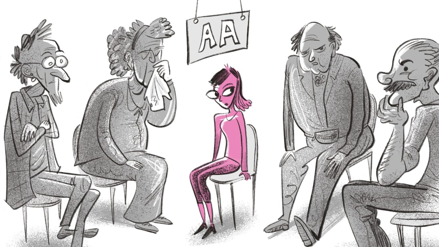 アルコール治療中の若い女性として