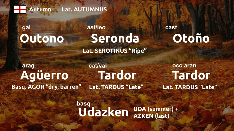 スペインの言語における秋に関連する言葉 🍂