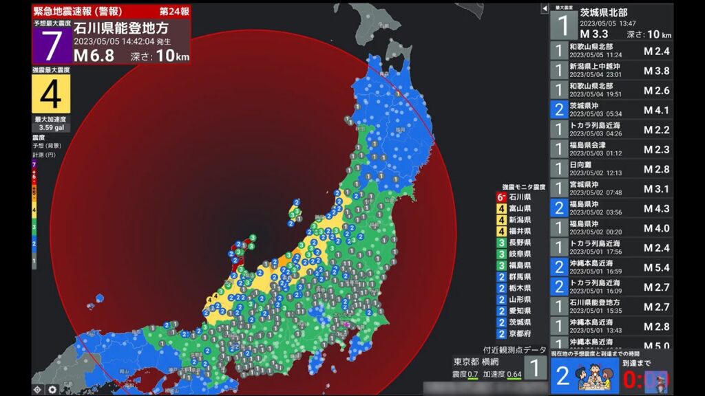 LCD地震速報ライブカメラ LCD地震速報ライブカメラ