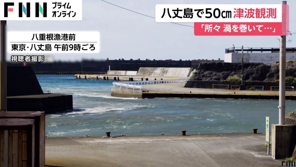 津波到達直後の八丈島「波がいつもと全然違う」 「所々渦を巻いている」 津波注意報の影響で高速ジェット便が計4便欠航 津波到達直後の八丈島「波がいつもと全然違う」 「所々渦を巻いている」 津波注意報の影響で高速ジェット便が計4便欠航