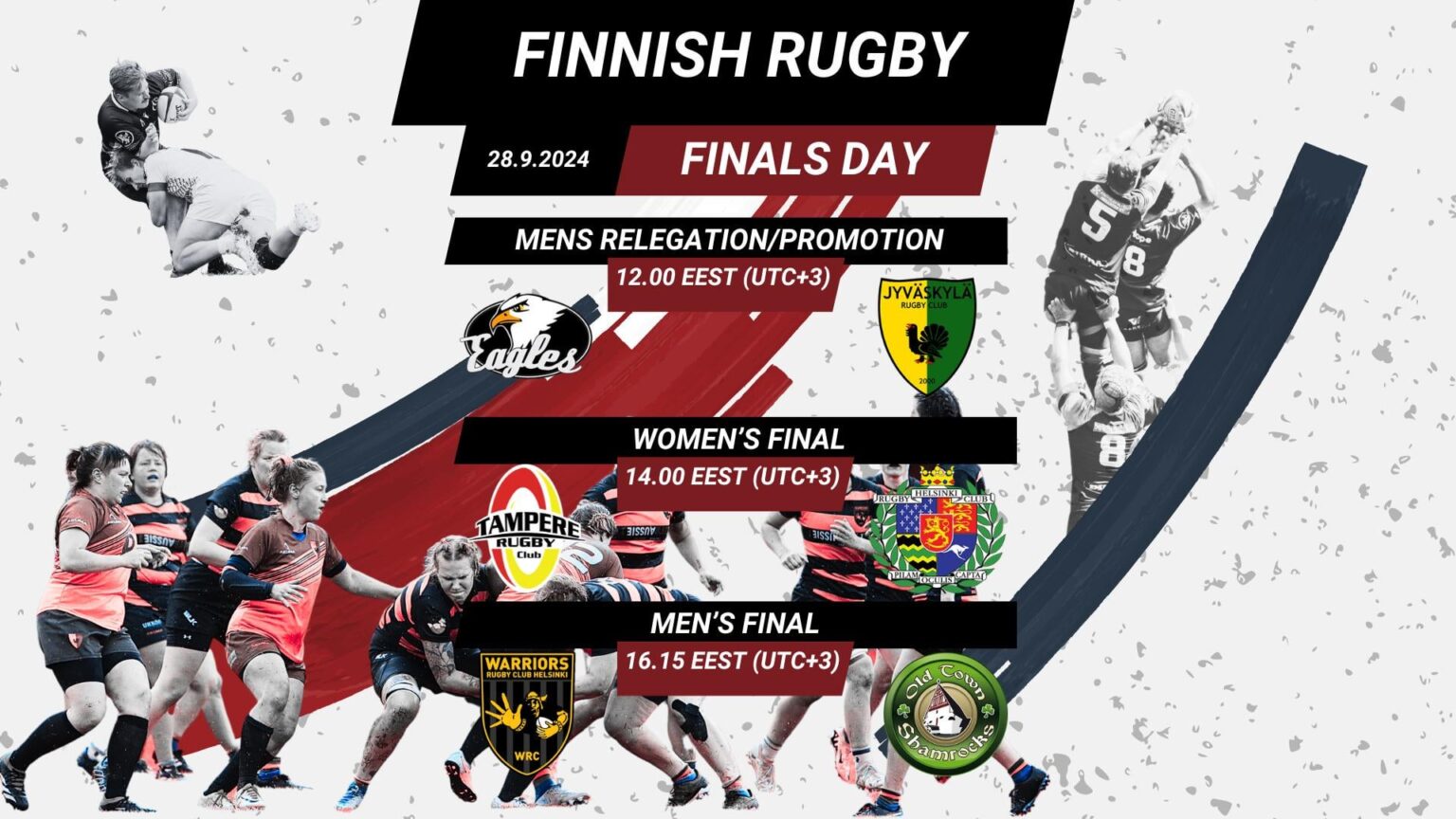 2024 年フィンランドラグビー決勝戦はこちら | 2024 年 9 月 28 日の Leppävaara またはストリームでお会いしましょう