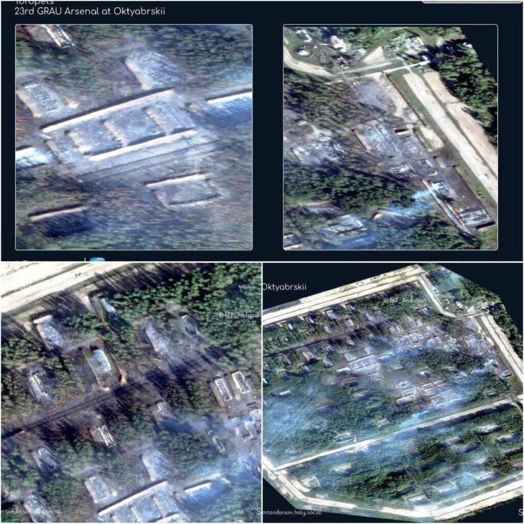 10月に攻撃を受けたSBU施設の衛星画像（ティコレク撮影）。🔥