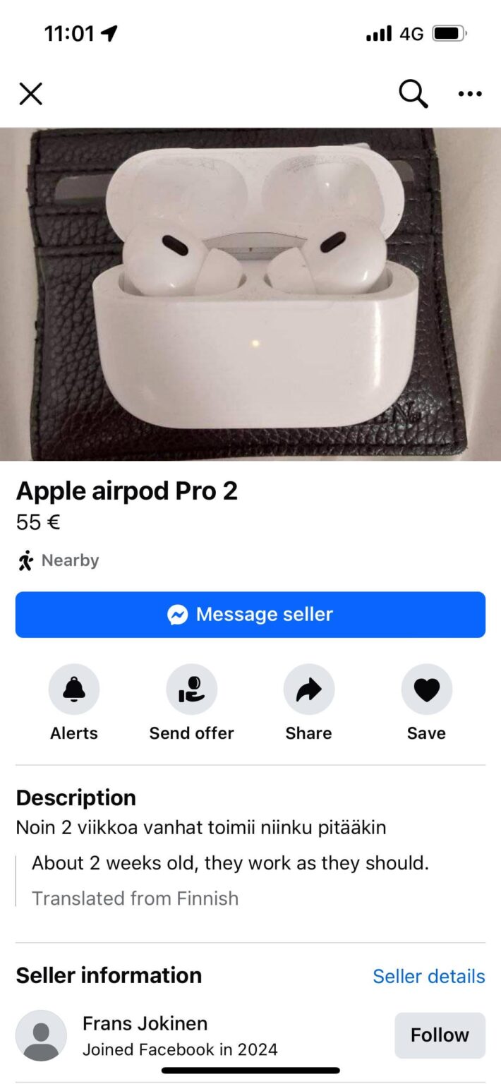 フィンランドでの Facebook マーケットプレイスの経験はいかがでしたか?