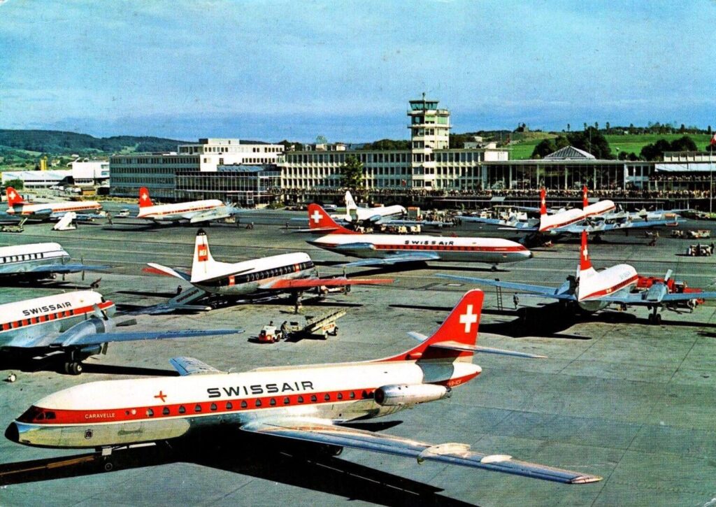 チューリッヒ スイス空港ポストカード