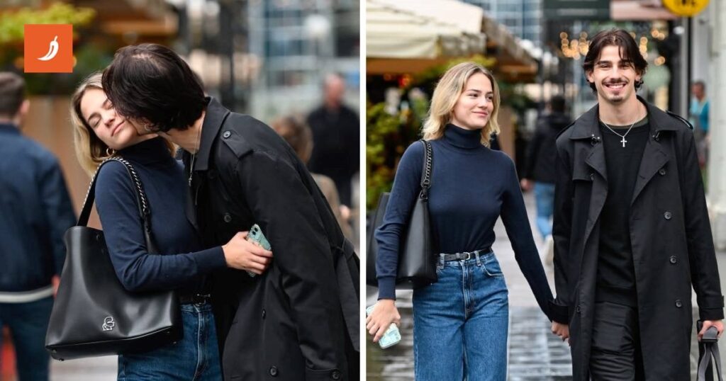 ザグレブの写真家が素敵なシーンを撮影：若い男性が少女にキスして笑顔を作った