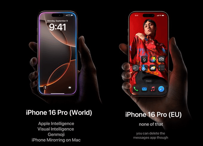 EUと世界のiPhone 16 Proの違い