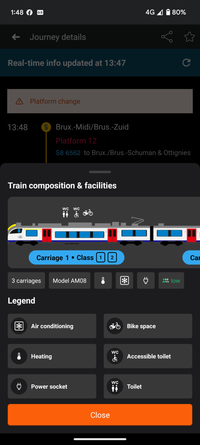 TIL: NMB|S|NCB アプリには電車の地図があります。