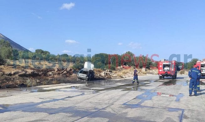 コロピ：車が炎上し、「セッシトラック」の敷地に燃え広がった
