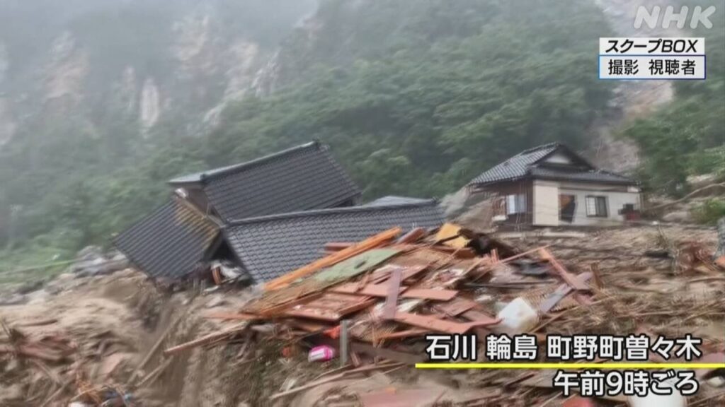 【大雨 被害】石川県で救助要請相次ぐ 1人死亡 6人行方不明