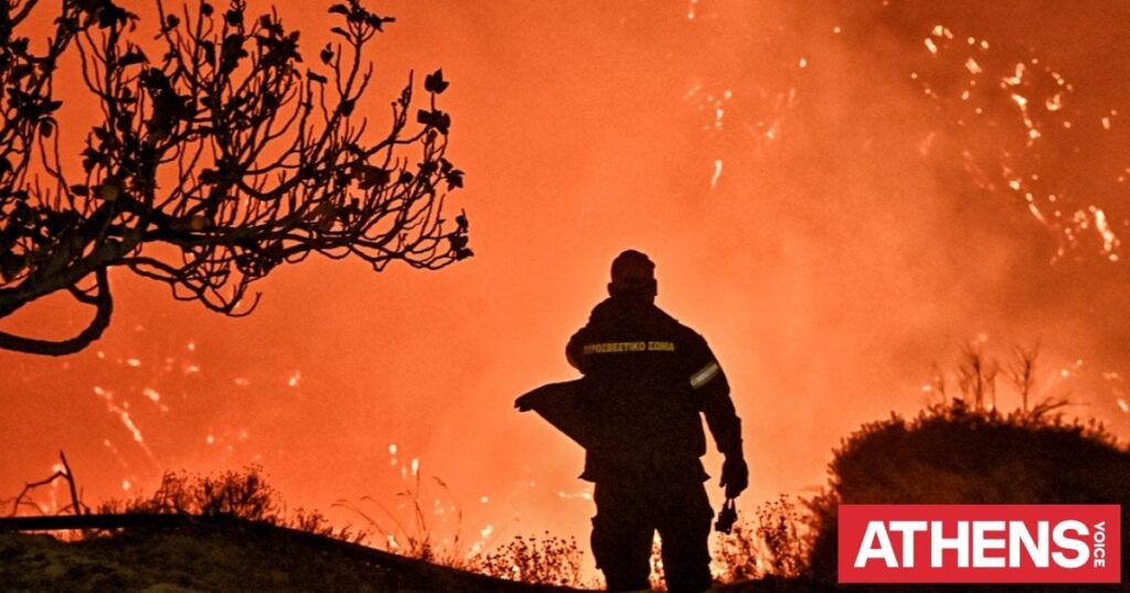 コリントの火災: 一晩の戦闘からの衝撃的な写真 |アテネの声
