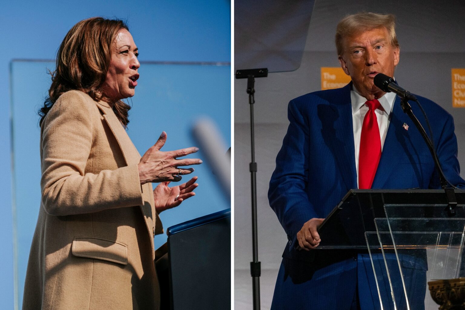 カマラ・ハリス氏、激戦州での好感度でトランプ氏を8ポイント上回る