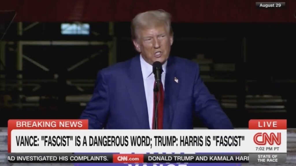 CNNは、ヴァンス氏が民主党に「してはいけない」と言ったことをトランプ氏がまさに実行するモンタージュを放送